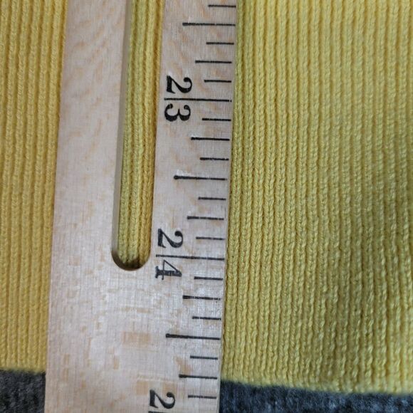 Vtg 90's Polo Ralph Lauren Men's Sweater Size M Yellow Cashmere V-Neck Pony Less - Picture 7 of 8